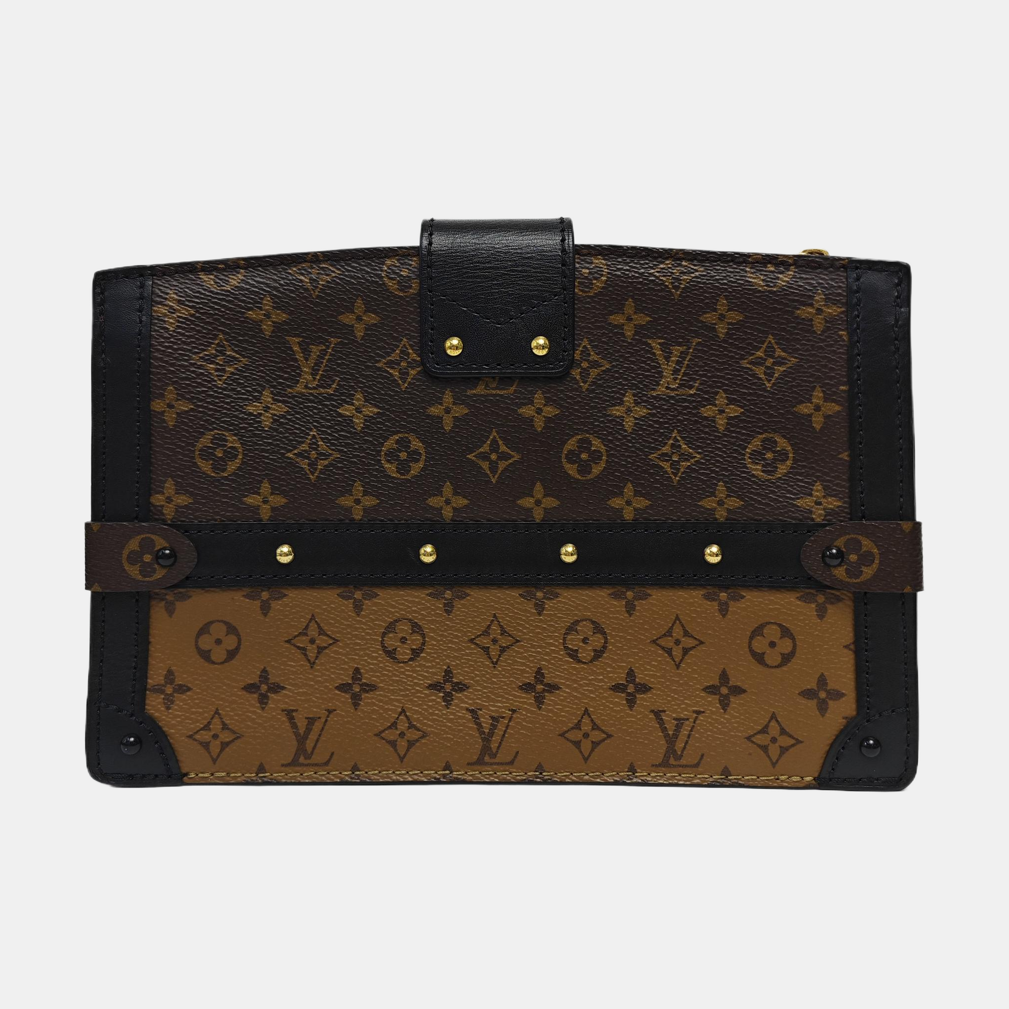 TRUNK Monogram Coated Canvas Brown