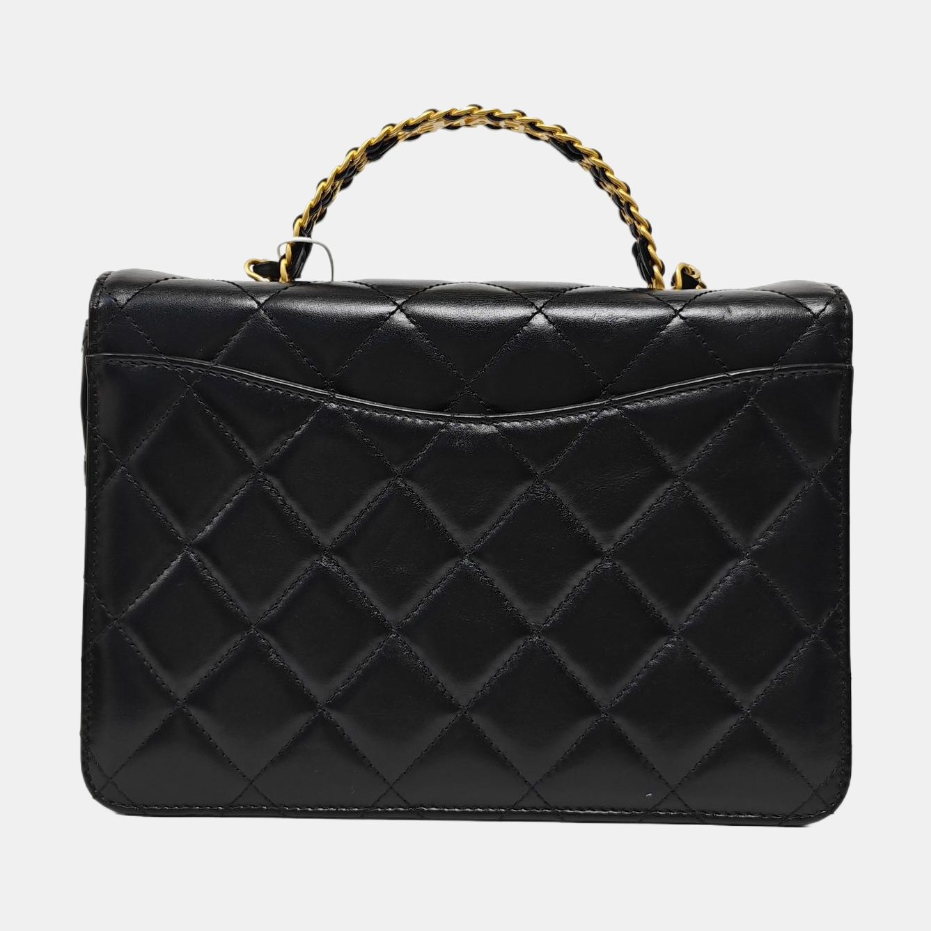 Quilted Calfskin Shoulder Bag Small Black