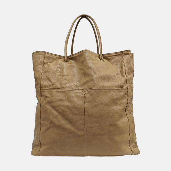 Leather Shoulder Bag Beige