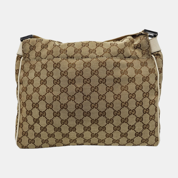 Monogram Canvas Shoulder Bag Beige