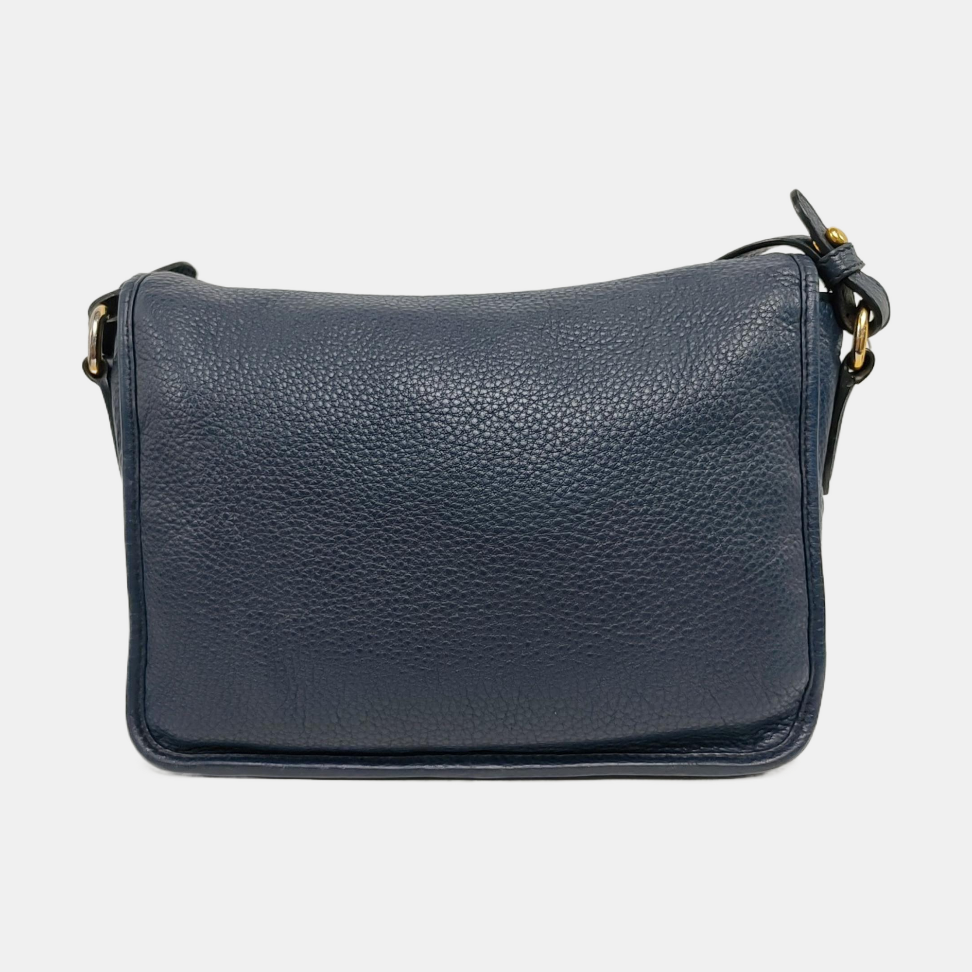 Calfskin Shoulder Bag Blue