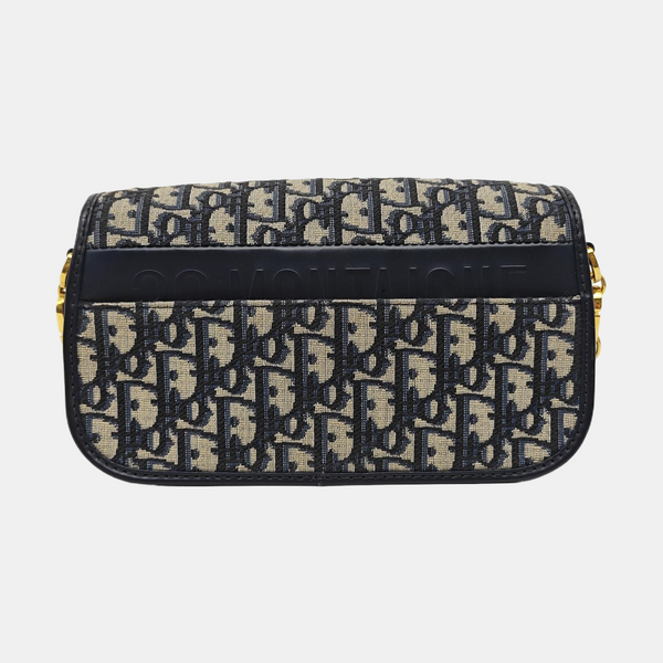 Oblique Canvas Shoulder Bag Blue