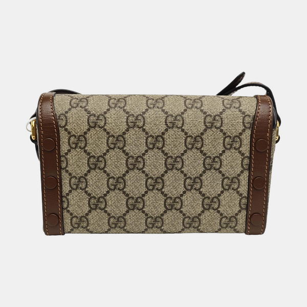 Horsebit 1955 Mini Monogram Coated Canvas Beige