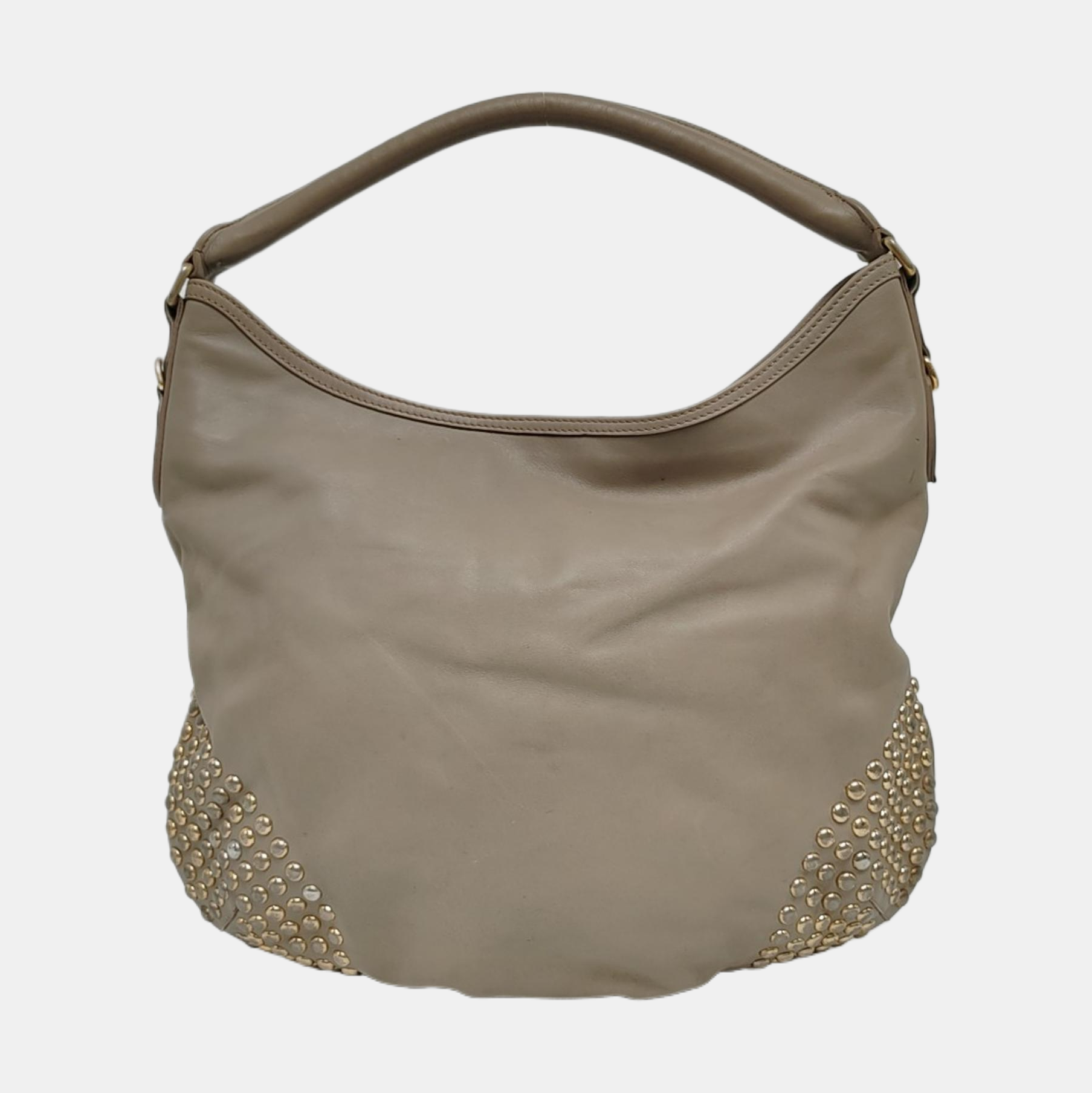 Calfskin Top Handle Bag Gray
