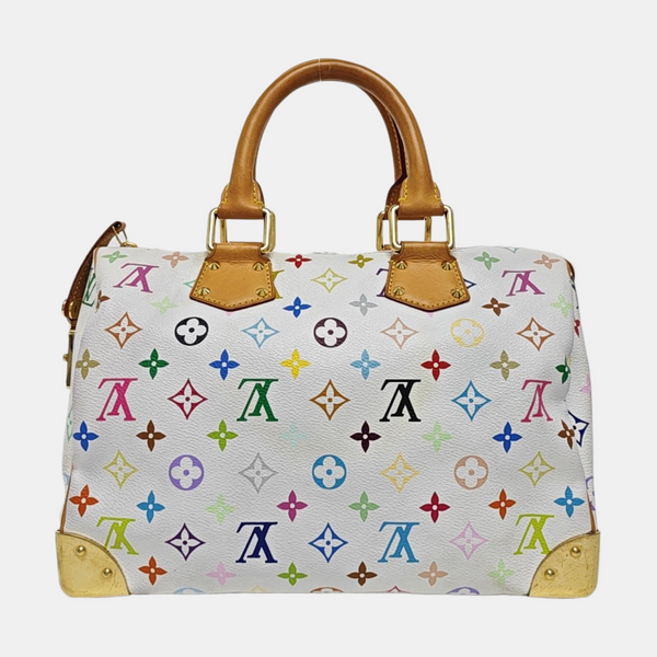 SPEEDY 30 Monogram Coated Canvas White