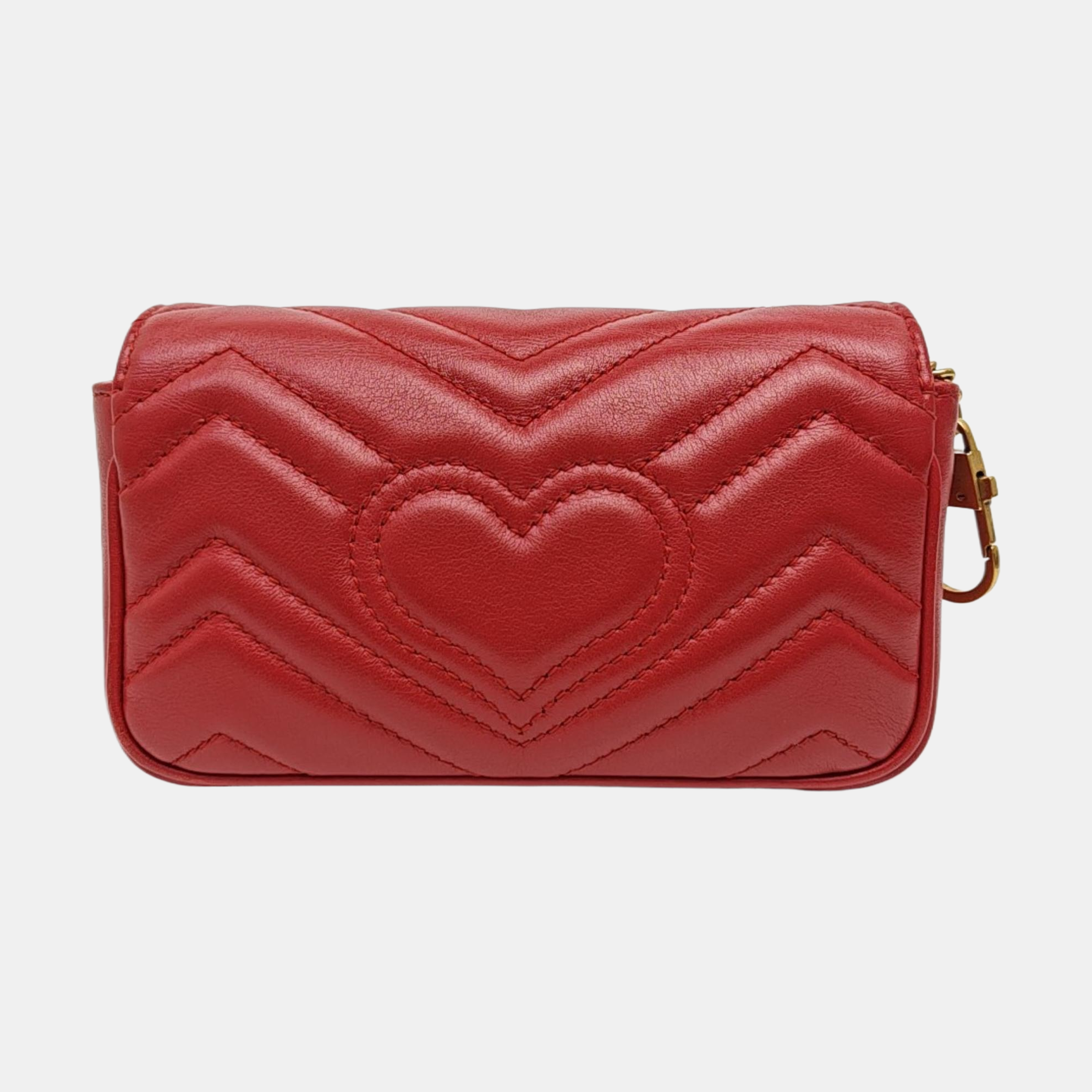 GG Marmont Mini Quilted Calfskin Red