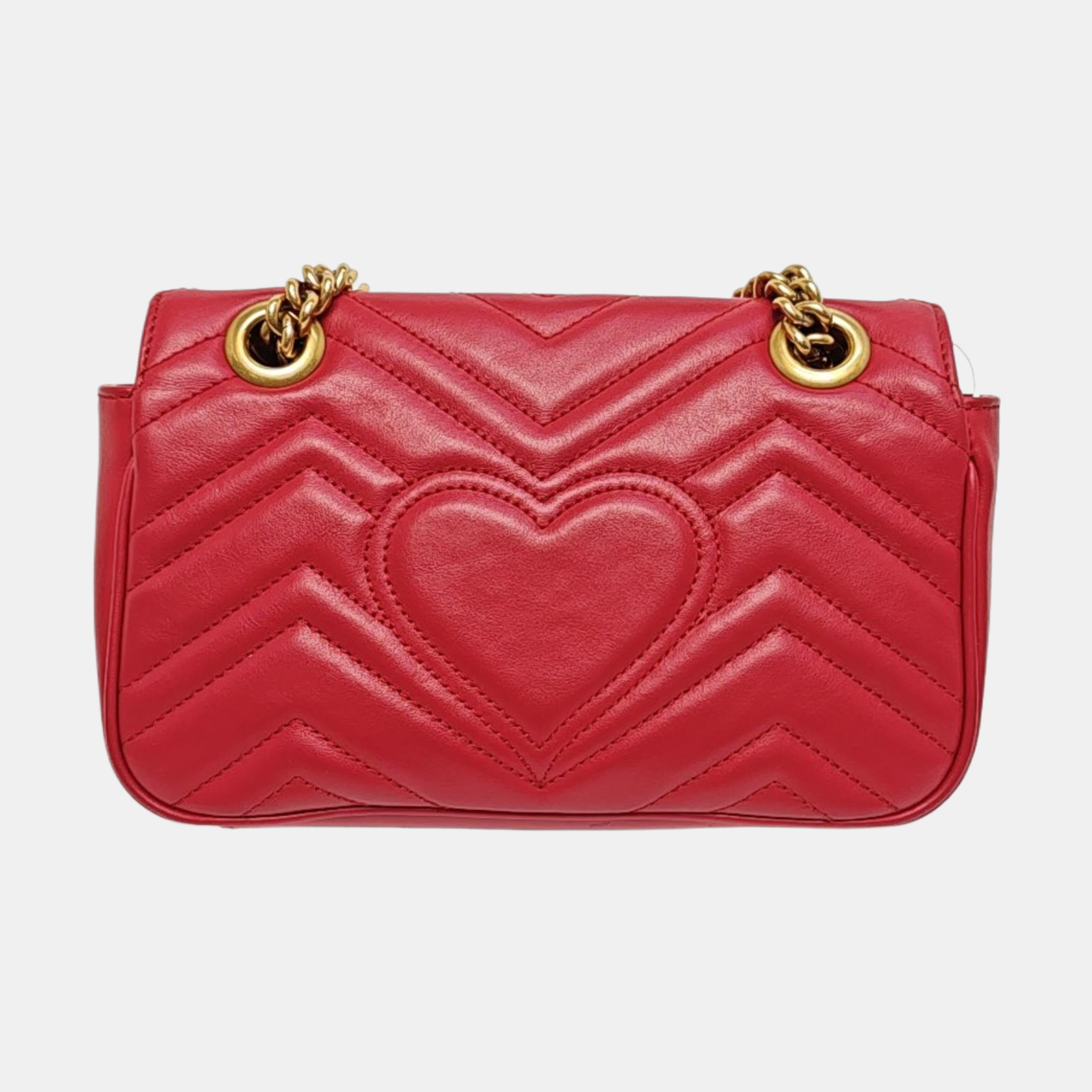 GG Marmont Small Quilted Calfskin Red
