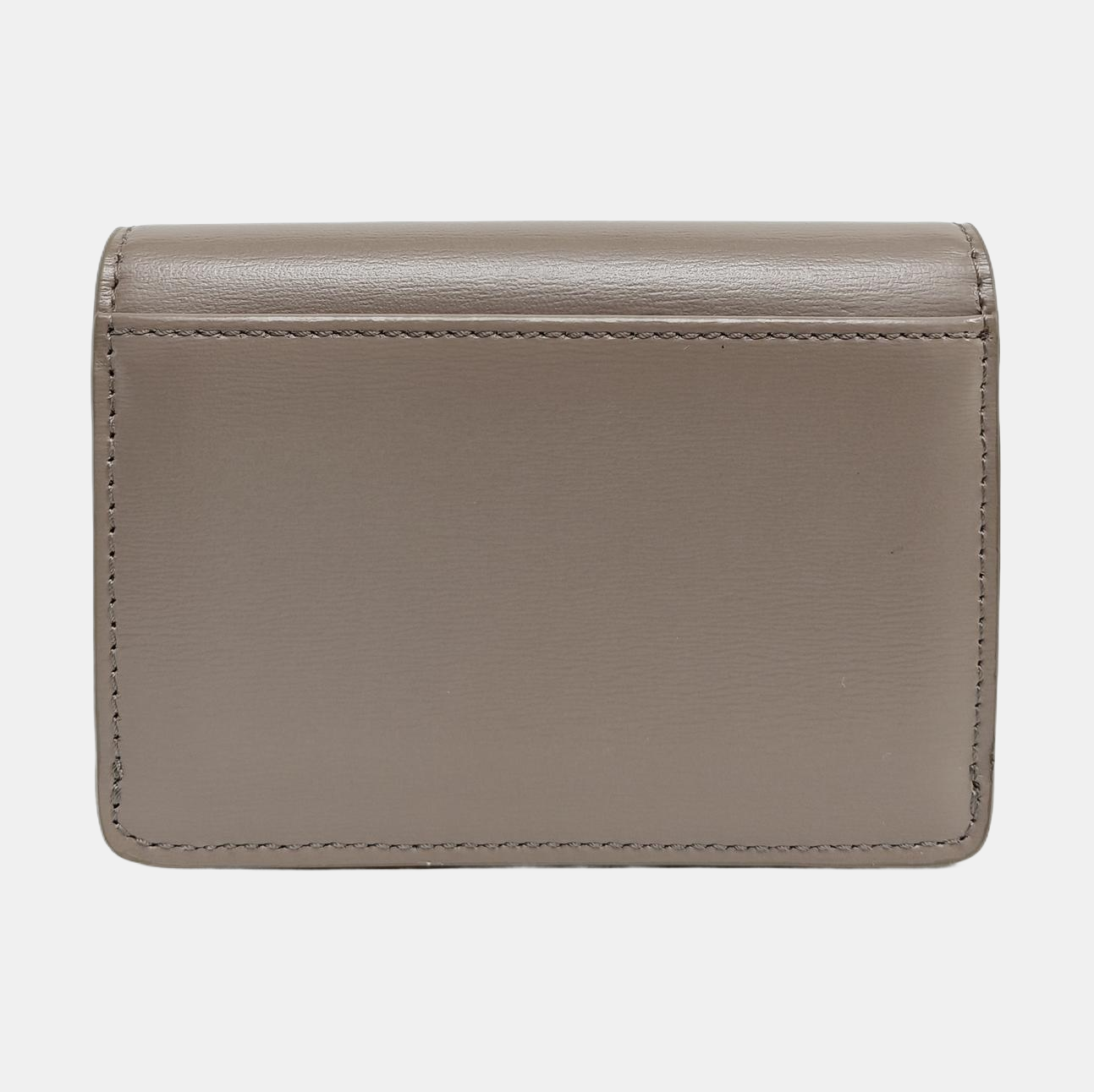 TRIOMPHE Mini Calfskin Gray Card Holder
