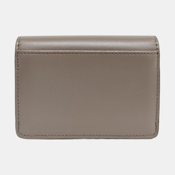 TRIOMPHE Mini Calfskin Gray Card Holder