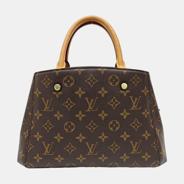 MONTAIGNE Monogram Coated Canvas Brown