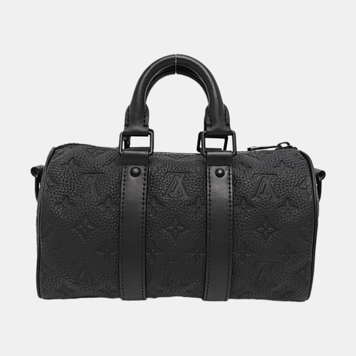 KEEPALL 25 Monogram Calfskin Black