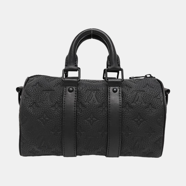KEEPALL 25 Monogram Calfskin Black