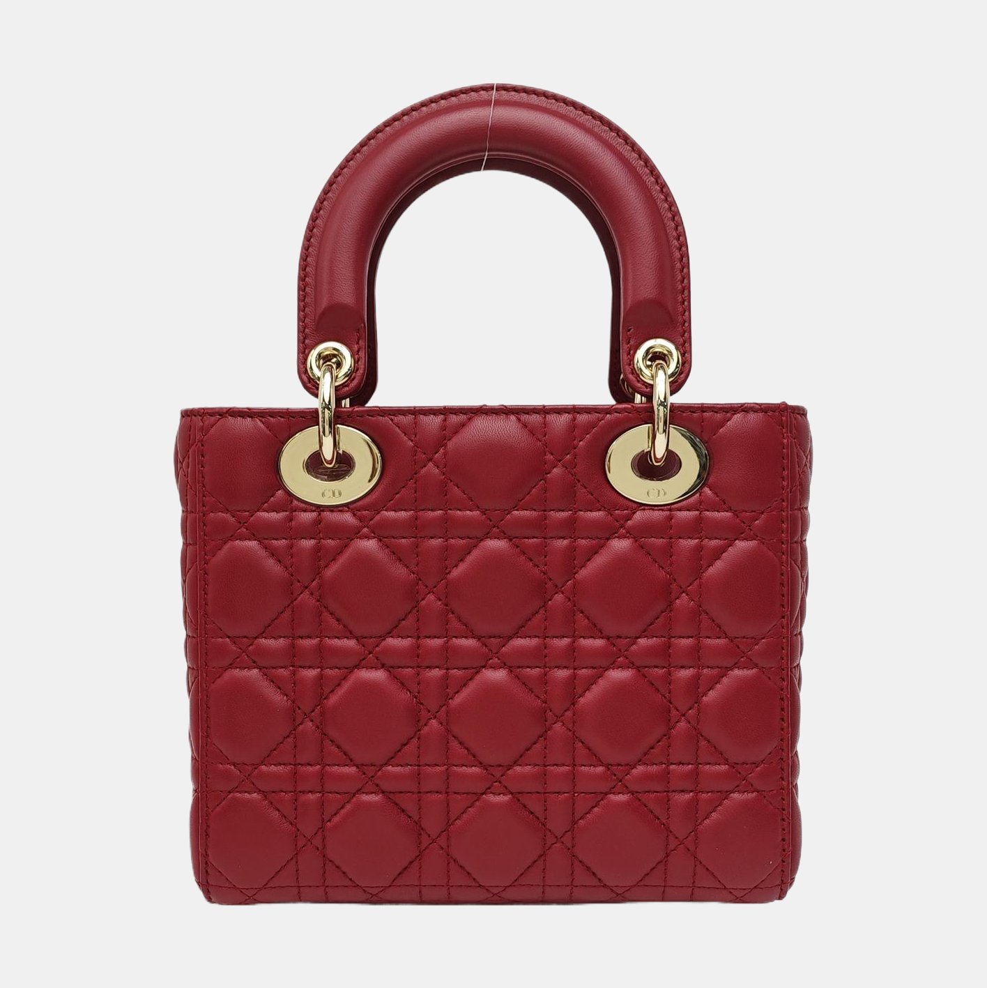 Lady Dior Small Cannage Lambskin Red