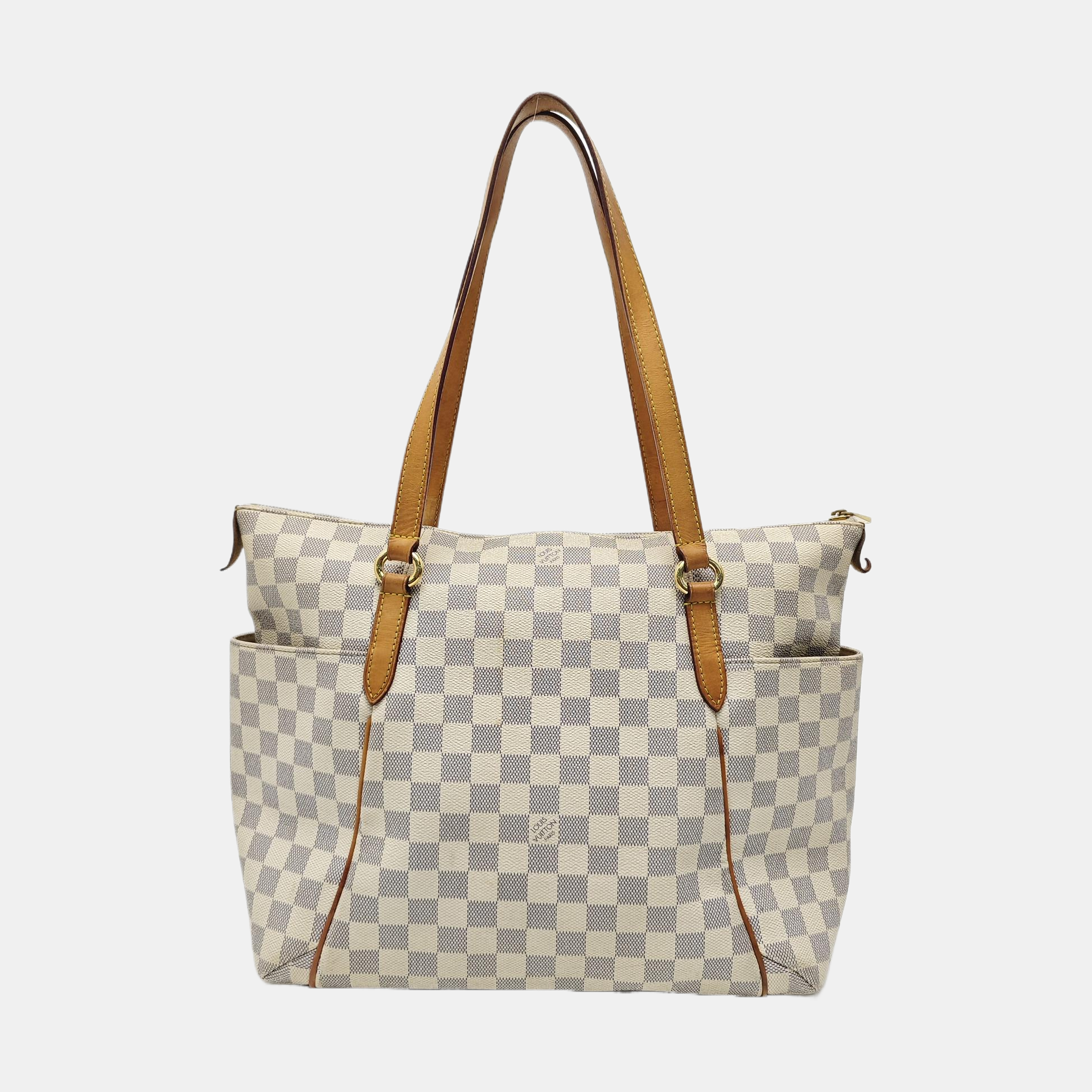 TOTALLY MM Damier Azur Coated Canvas White