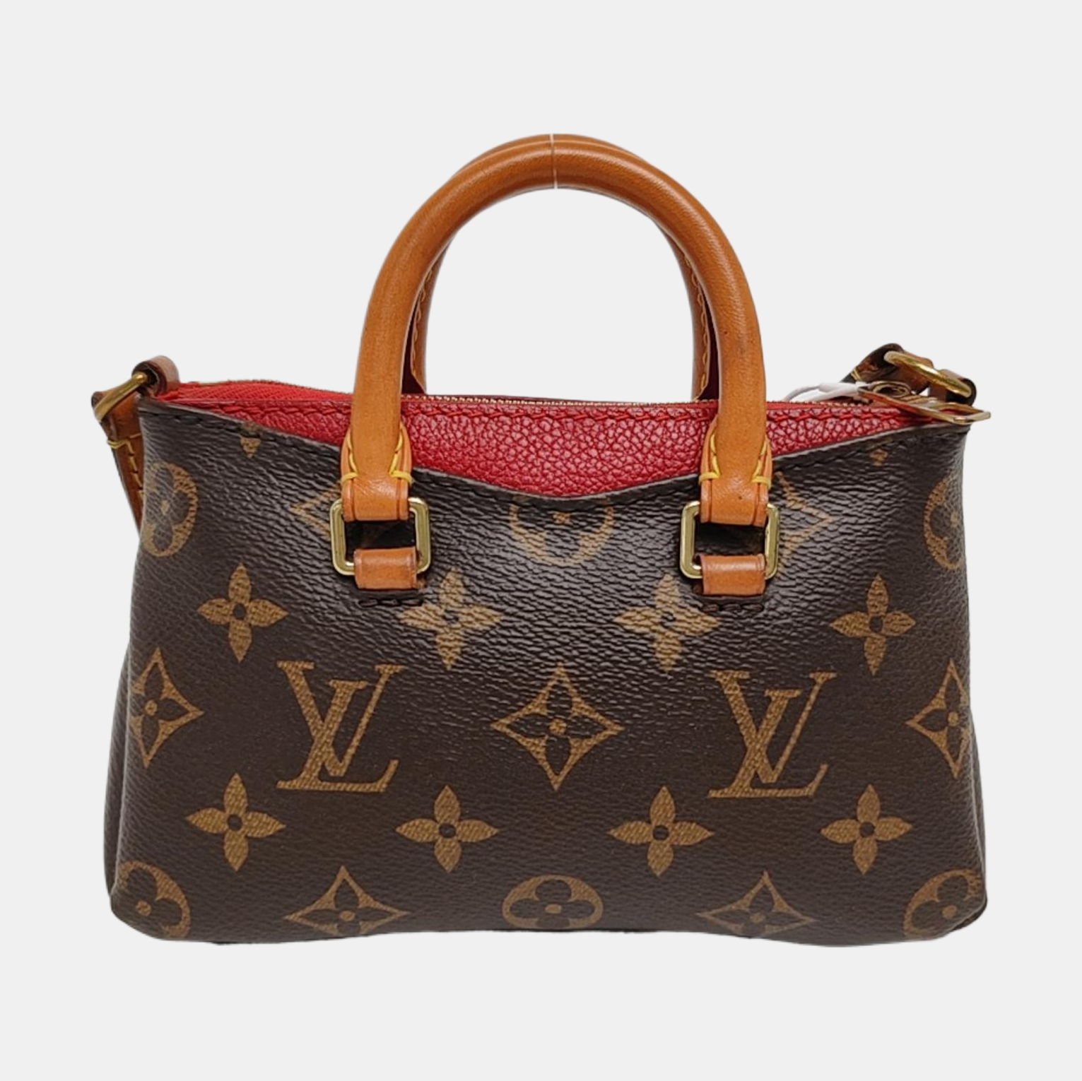 PALLAS Nano Monogram Coated Canvas Brown