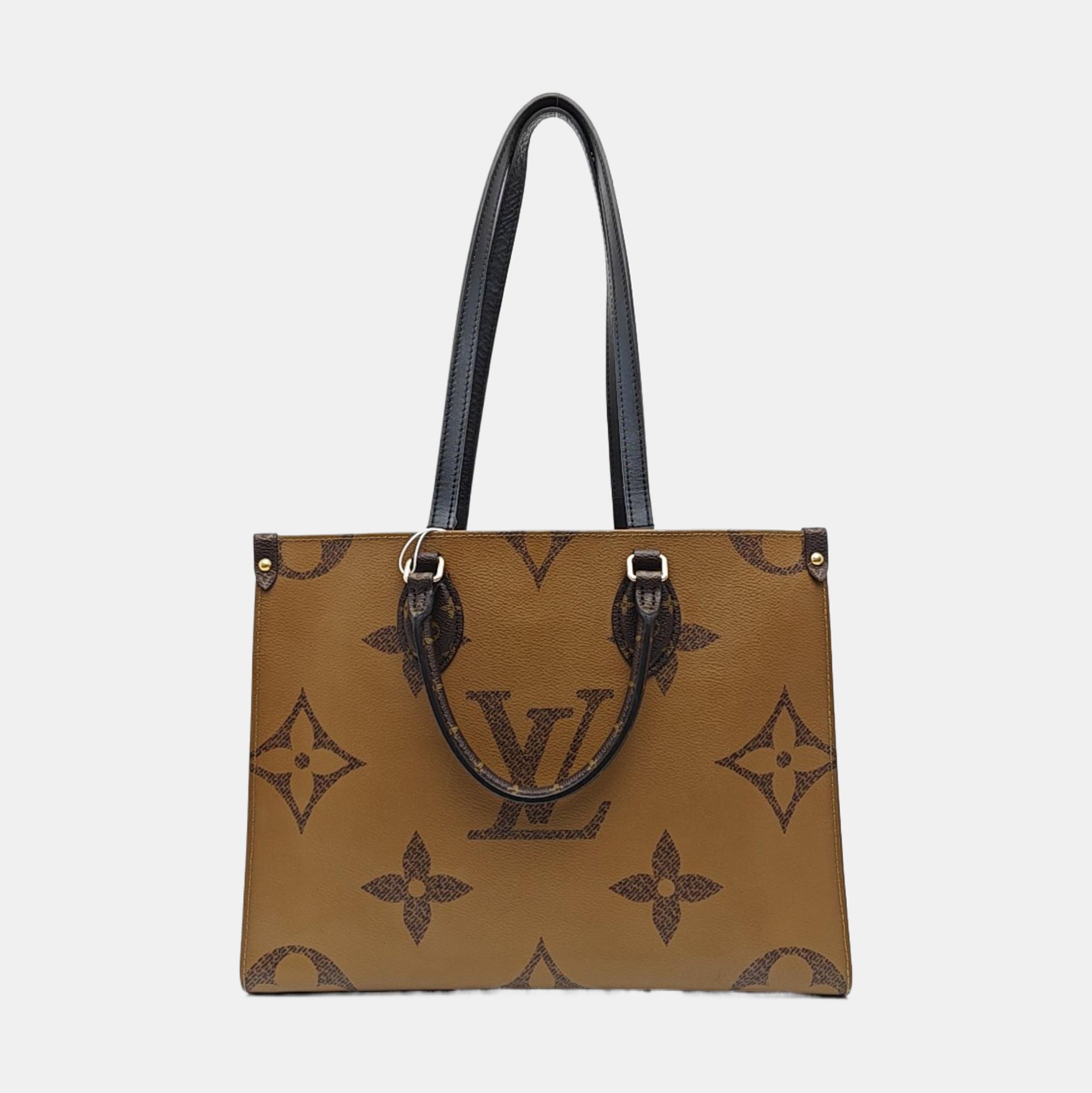 ONTHEGO MM Monogram Coated Canvas Brown