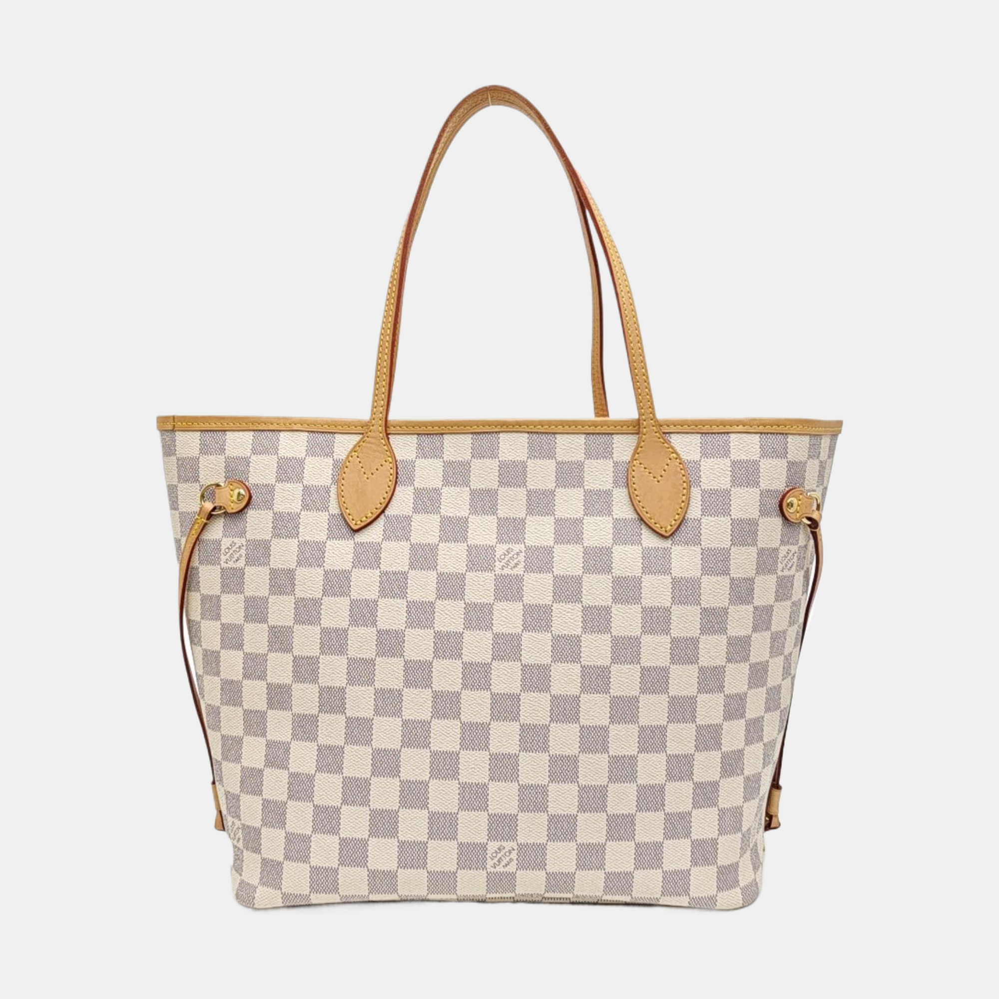 NEVERFULL MM Damier Azur Coated Canvas White