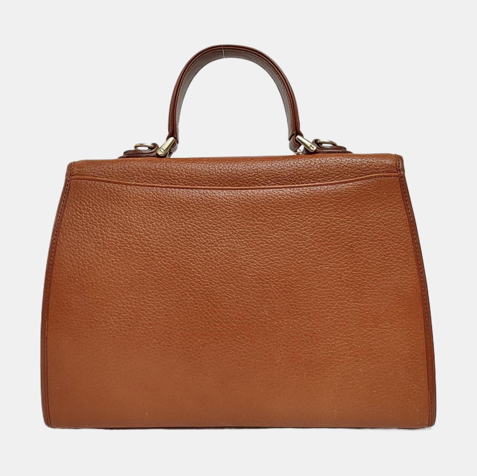 Calfskin Top Handle Bag Brown