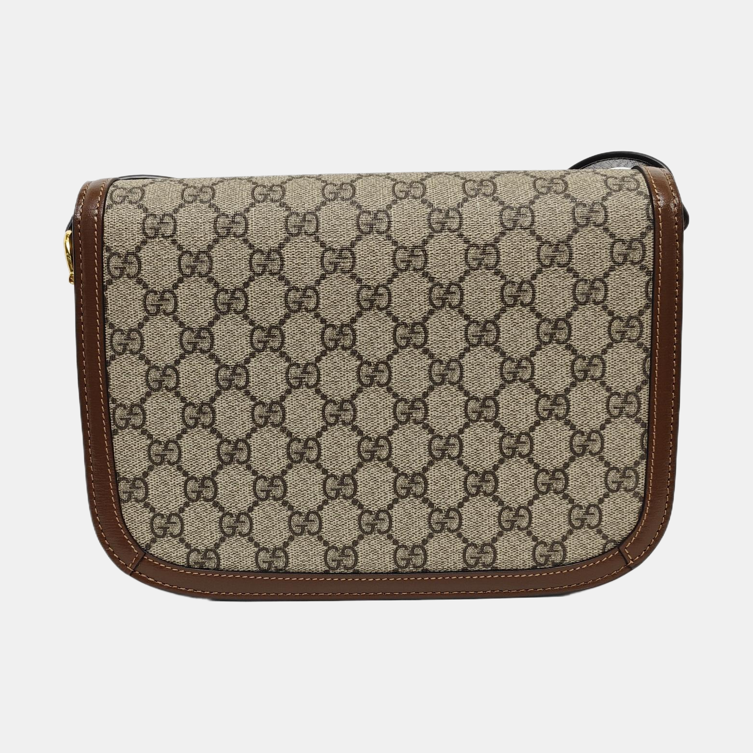 Horsebit 1955 Medium Monogram Coated Canvas Beige
