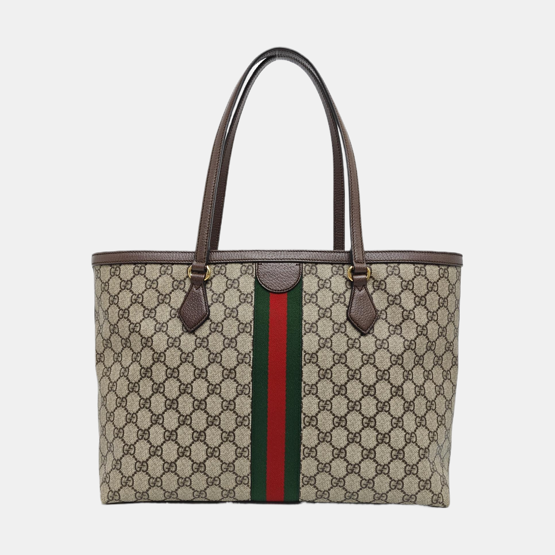 Ophidia Medium Monogram Coated Canvas Beige