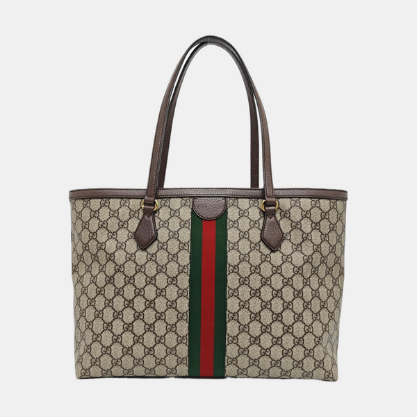 Ophidia Medium Monogram Coated Canvas Beige