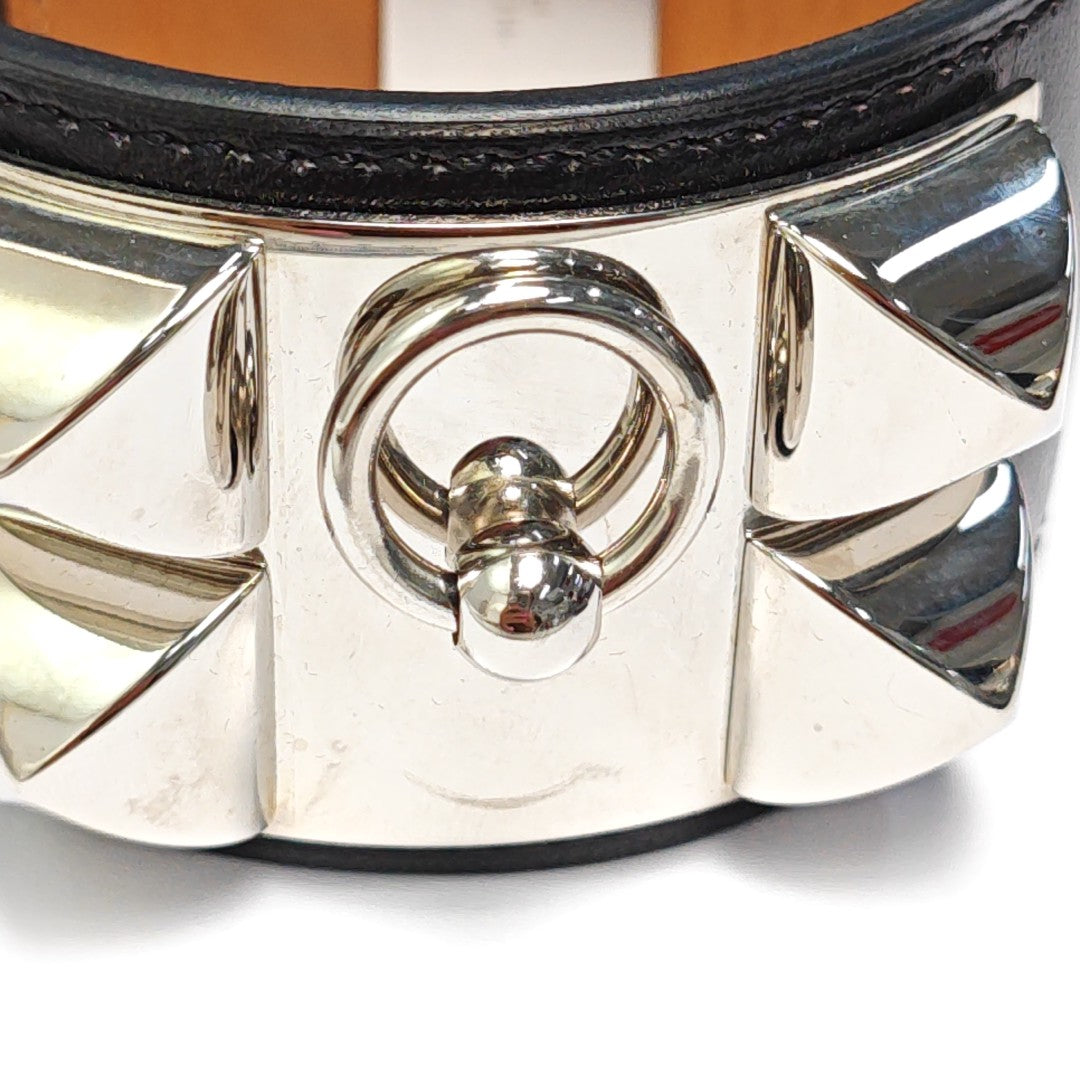 Collier De Chien Leather Black Bangle
