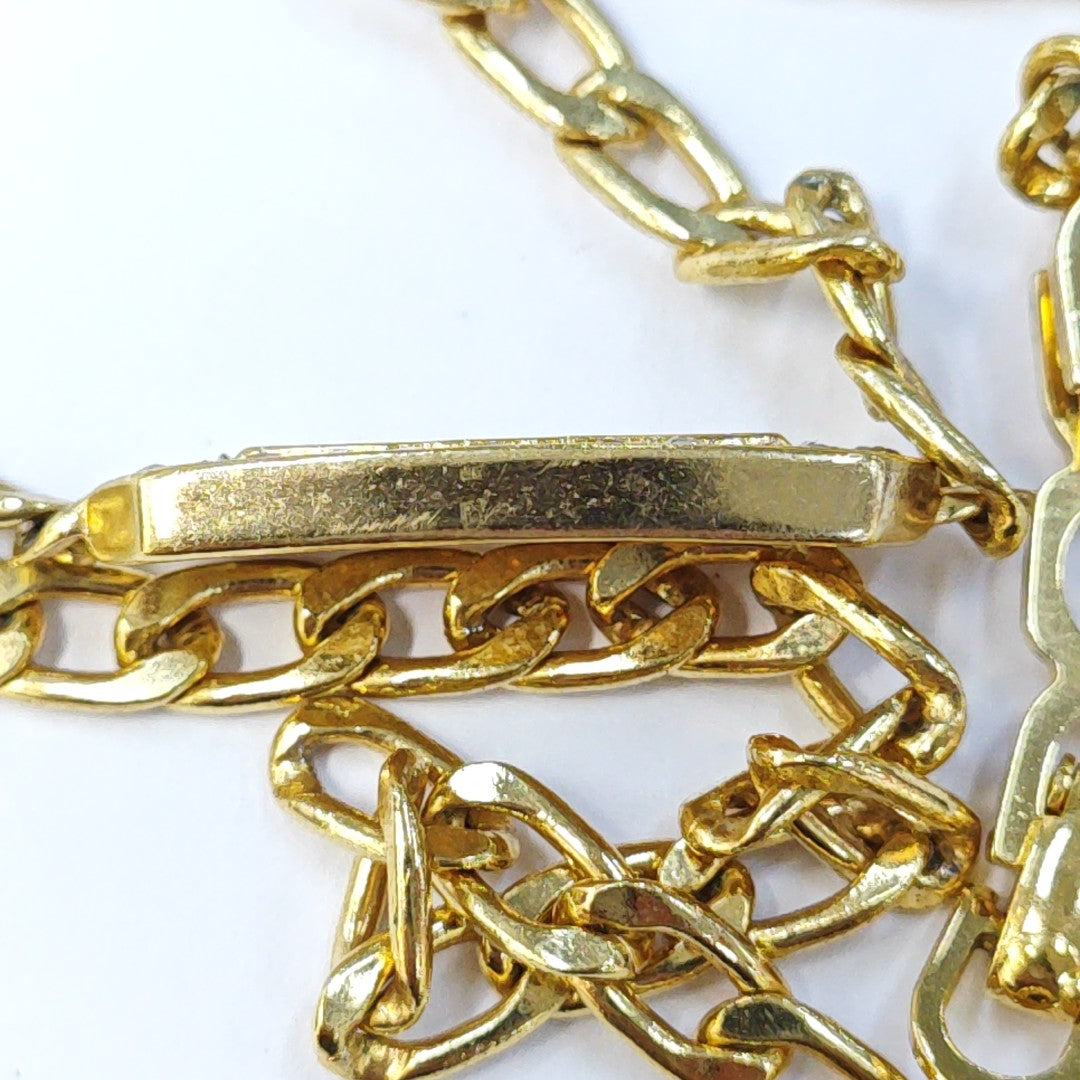 Petit CD Metal Gold Necklace