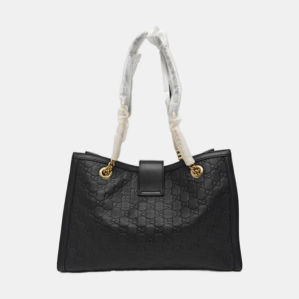 Padlock Medium Monogram Calfskin Black