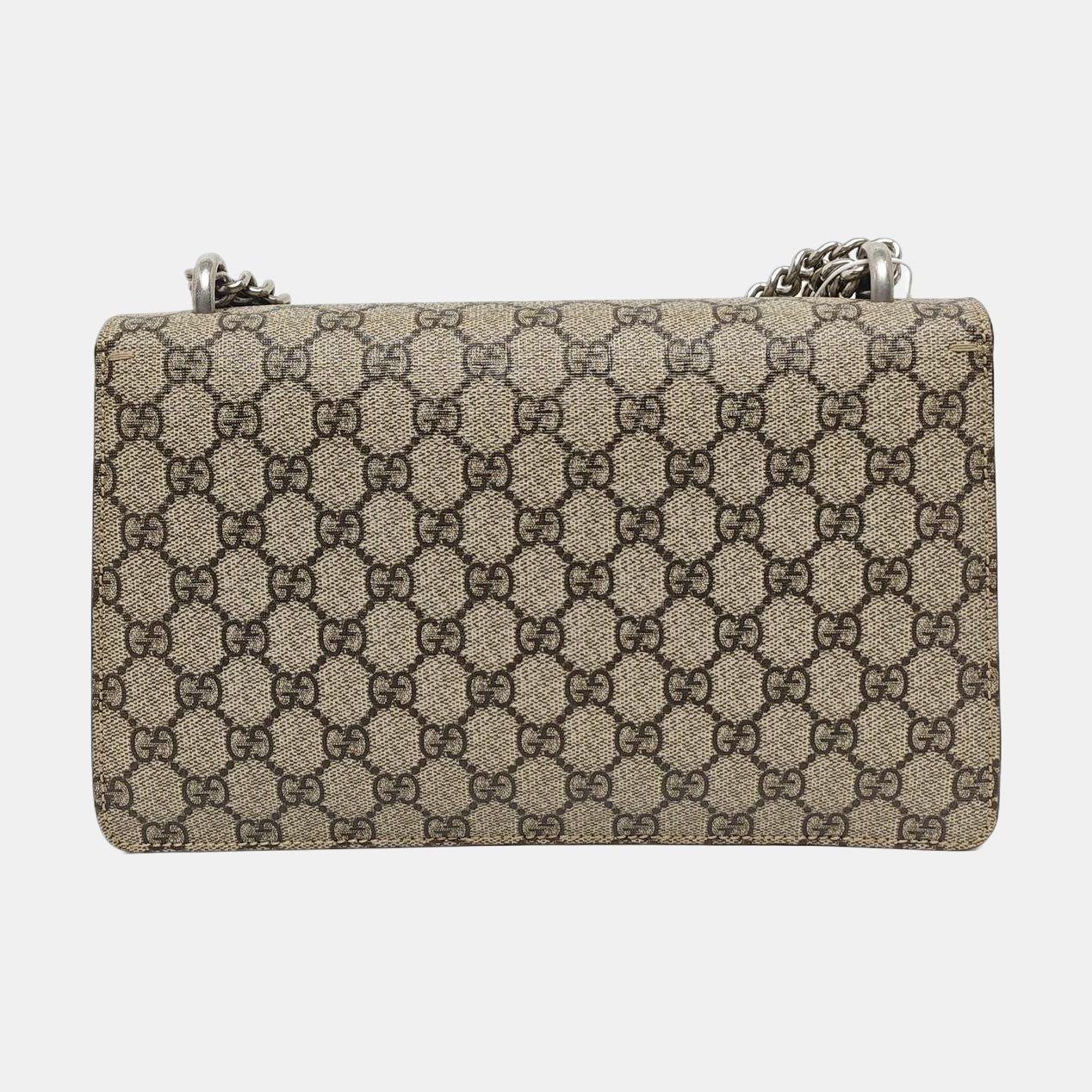 Dionysus Small Monogram Coated Canvas Beige