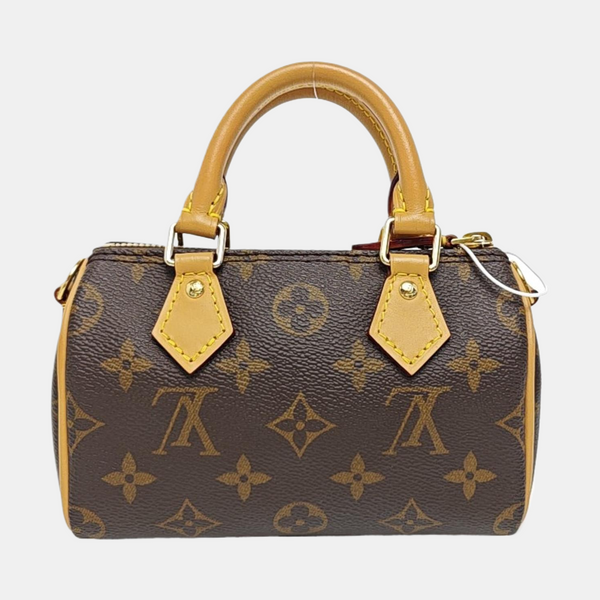 SPEEDY Nano Monogram Coated Canvas Brown