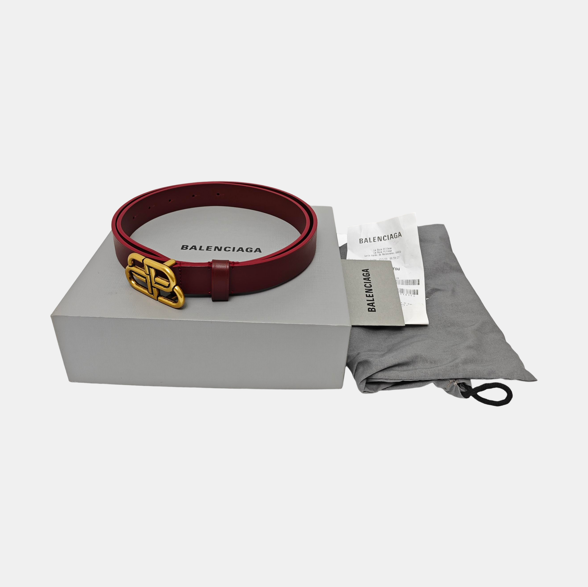 Leather Belt Red