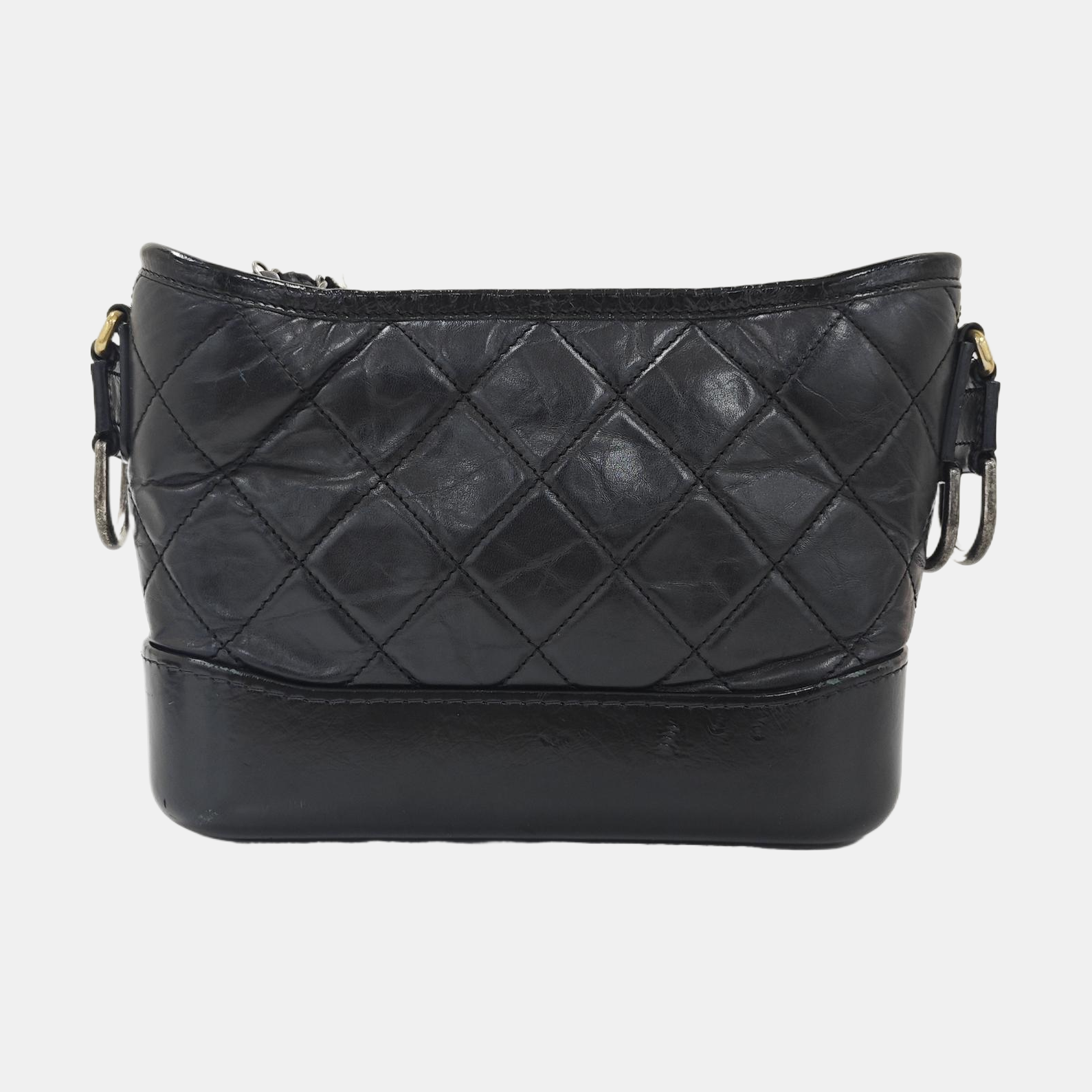 GABRIELLE Small Quilted Calfskin Black