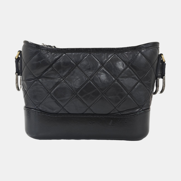 GABRIELLE Small Quilted Calfskin Black