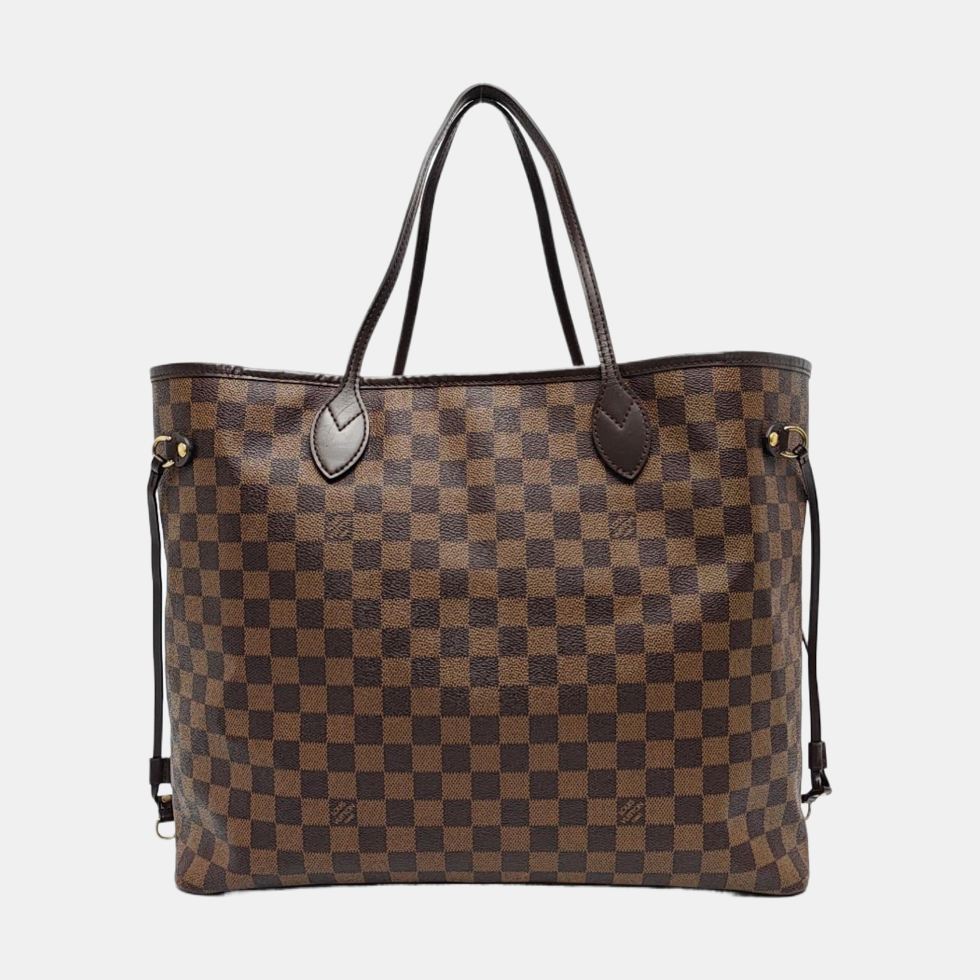 Authenticated pre-owned  NEVERFULL GM Damier Ebene Coated Canvas Brown - Tote Bag at Looply