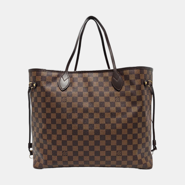 Authenticated pre-owned  NEVERFULL GM Damier Ebene Coated Canvas Brown - Tote Bag at Looply
