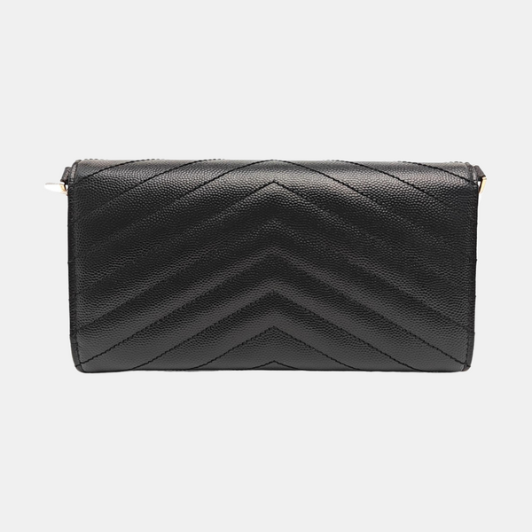 MONOGRAM Chevron Calfskin Black