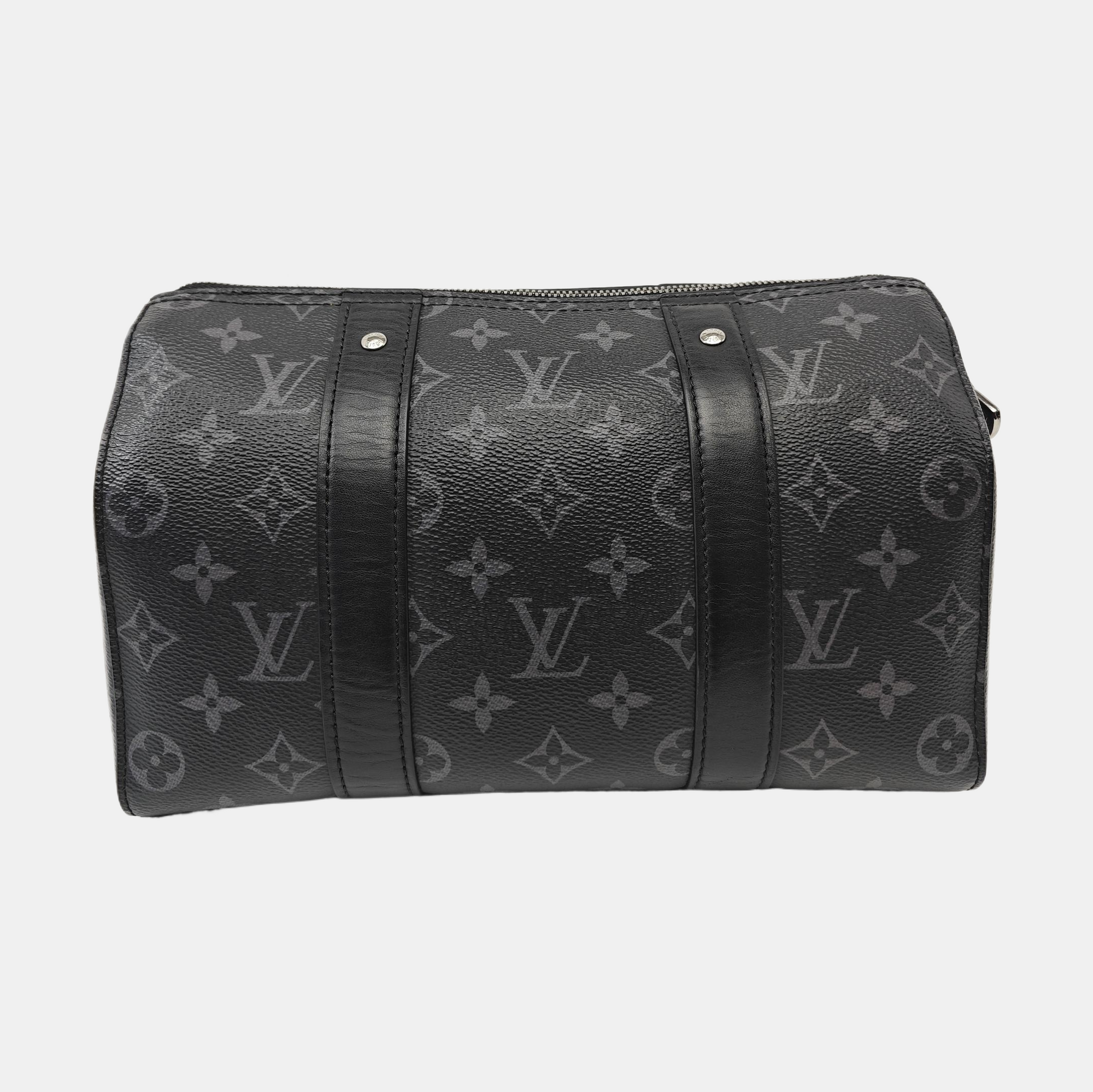 KEEPALL Monogram Coated Canvas Black