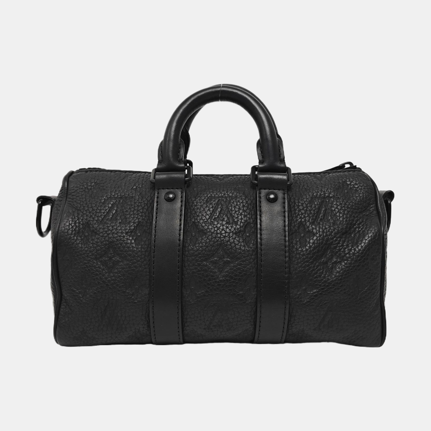 KEEPALL 25 Monogram Calfskin Black