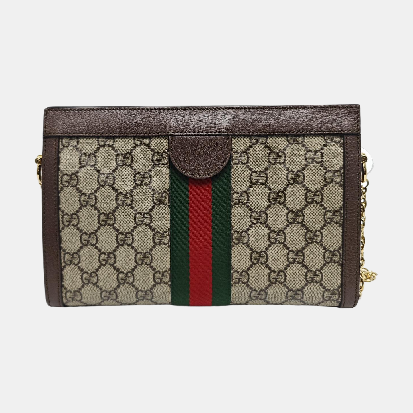 Ophidia Small Monogram Coated Canvas Beige