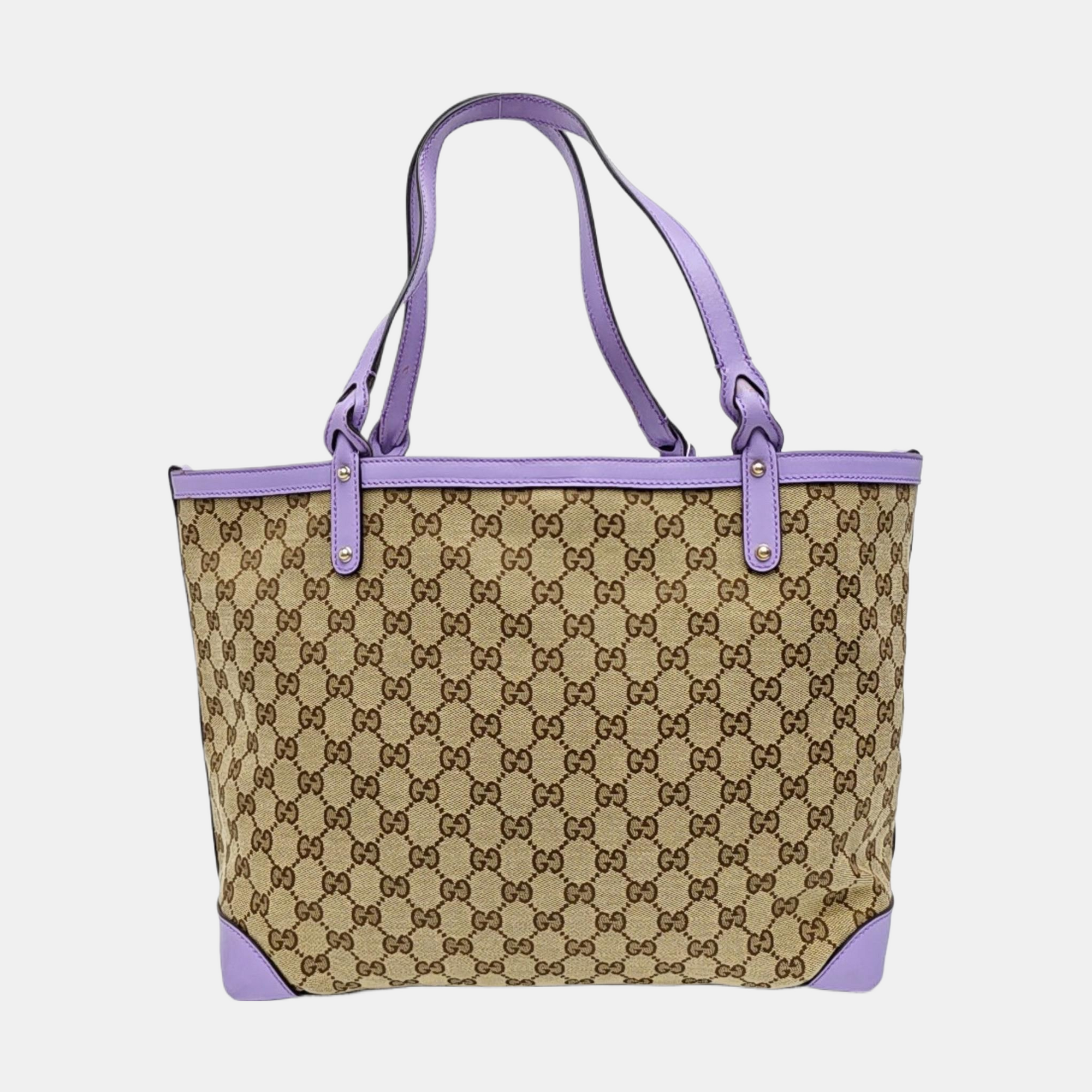 Monogram Canvas Tote Bag Brown