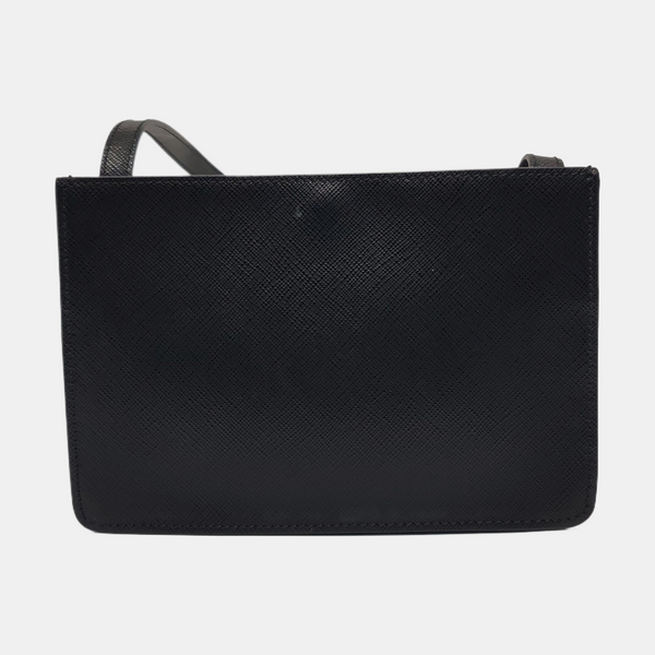 Saffiano Calfskin Crossbody Bag Black