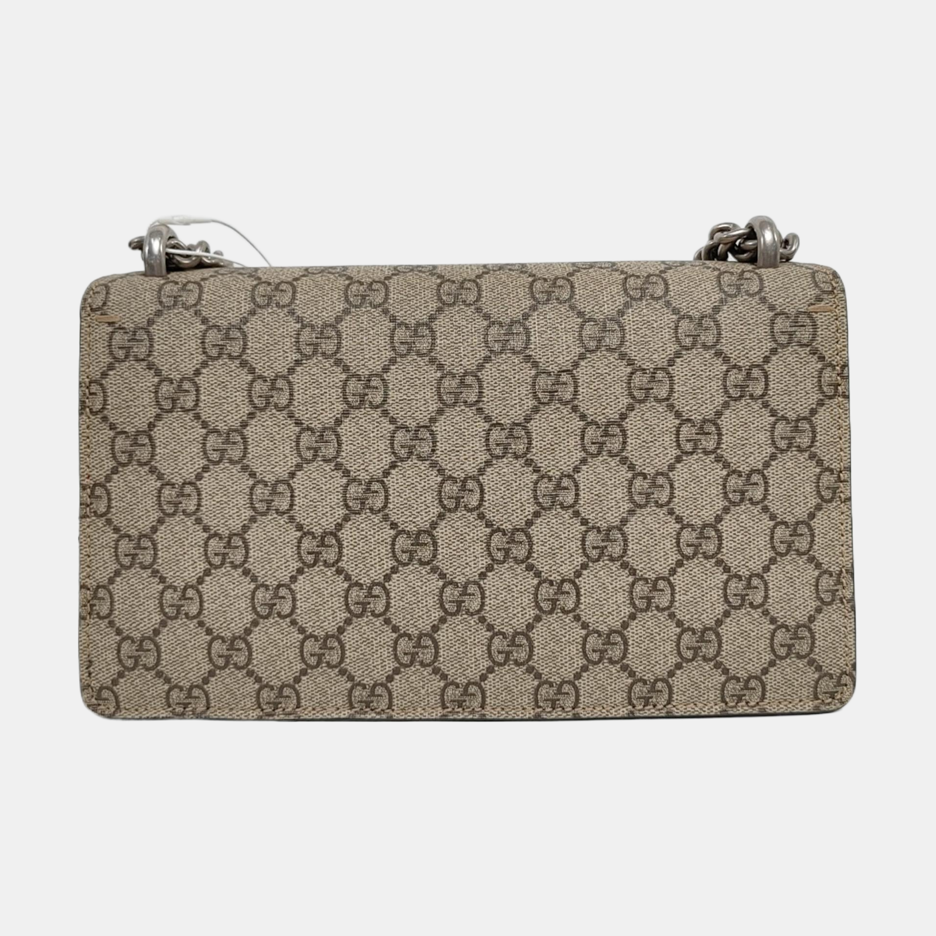 Dionysus Small Monogram Coated Canvas Beige
