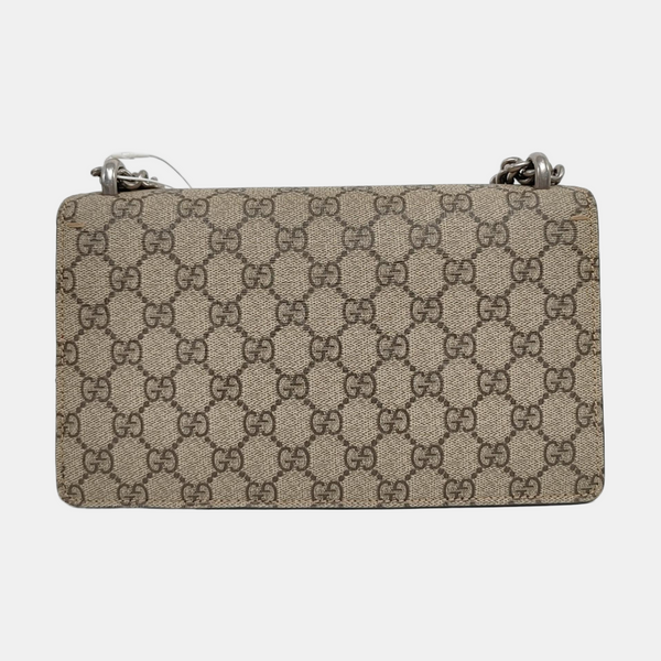 Dionysus Small Monogram Coated Canvas Beige