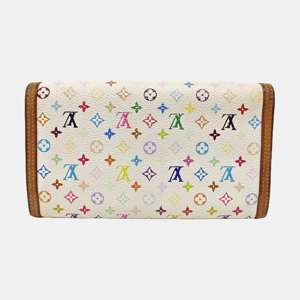 LV × TM INTERNATIONAL Monogram Coated Canvas White Wallet