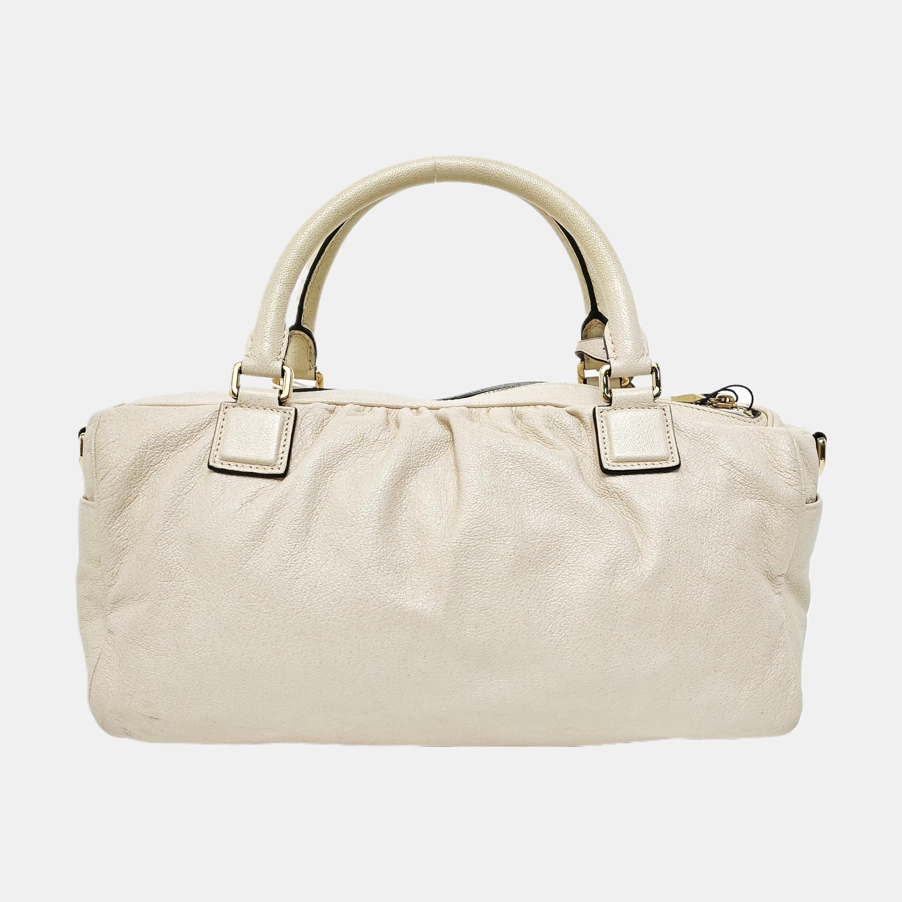 Calfskin Top Handle Bag White