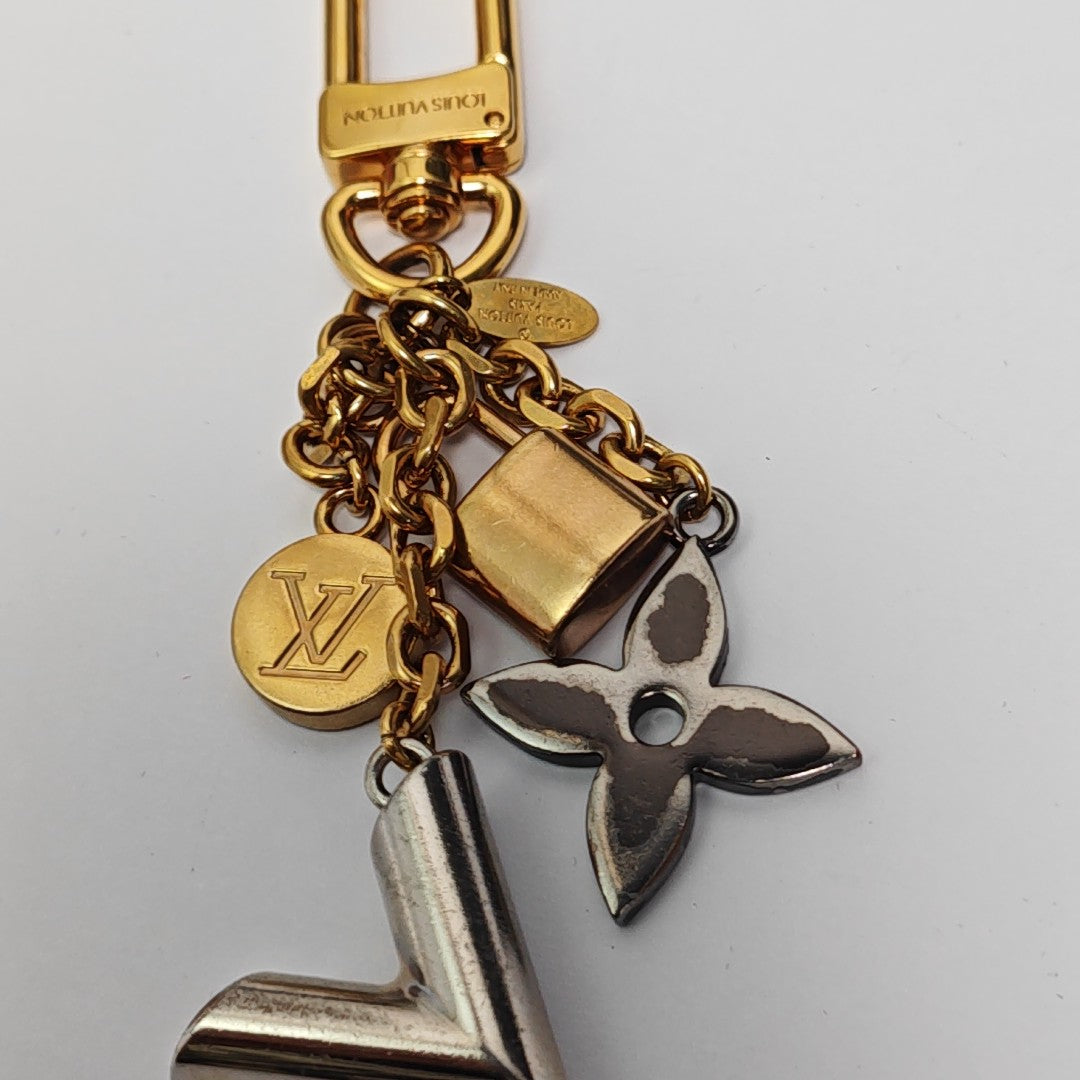 Metal Bag Charm Gold
