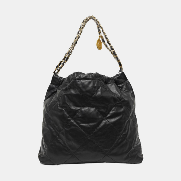 CHANEL 22 Medium Quilted Calfskin Black