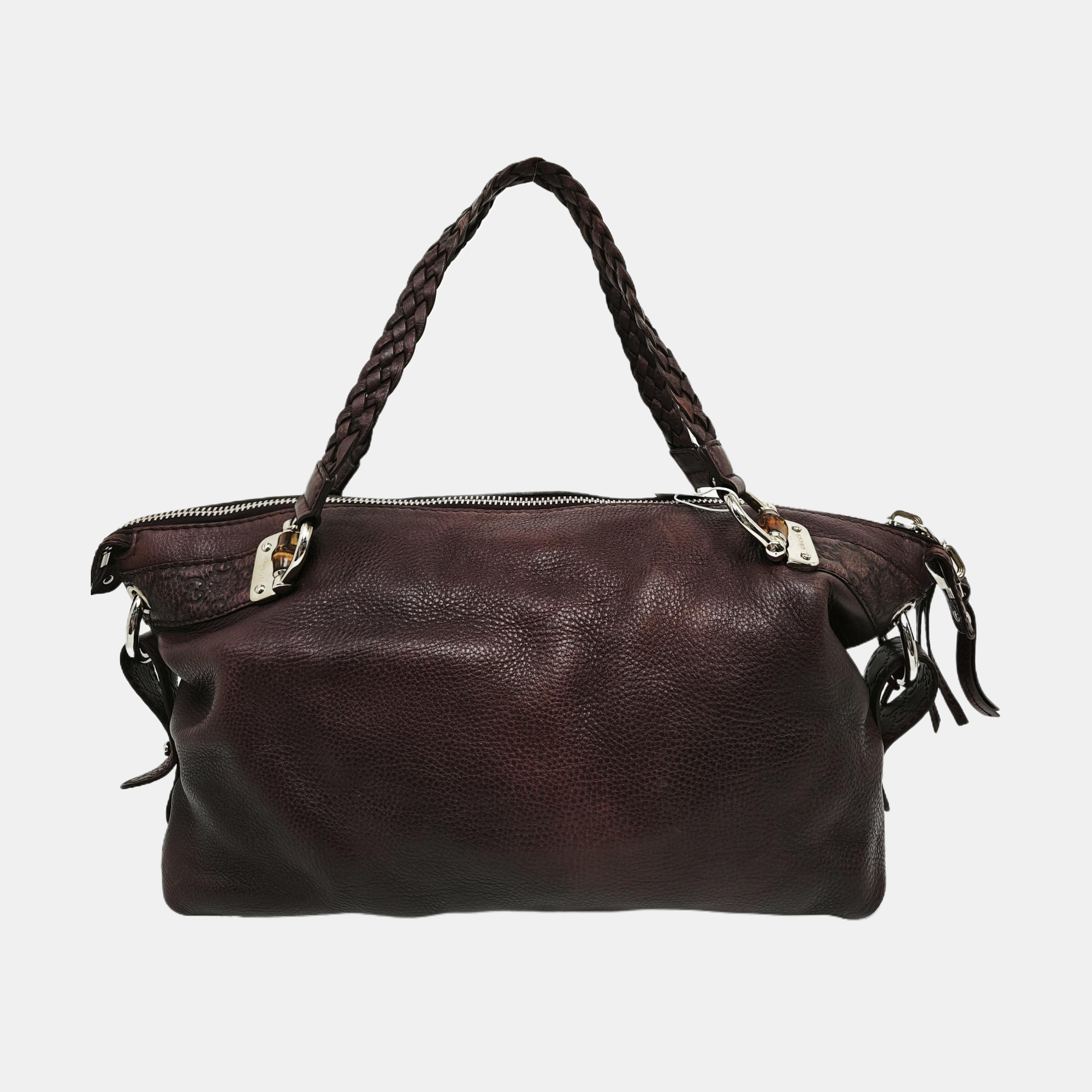 Authenticated pre-owned  Bamboo 1947 Calfskin Burgundy - Tote Bag at Looply