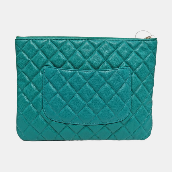 Quilted Grained Calfskin Green