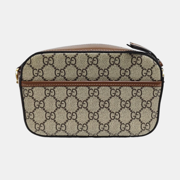 Horsebit 1955 Small Monogram Coated Canvas Beige
